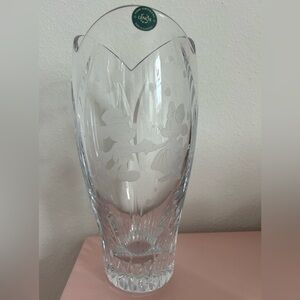 Lenox Etched Crystal Vase with Minnie & Mickey